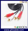 two rca to 2 x 6.5mm audio cable